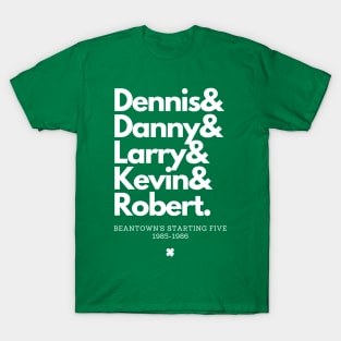 1985-1986 Boston's Starting Five! T-Shirt